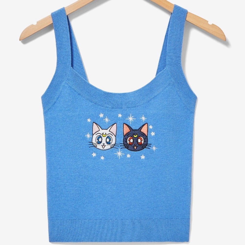 Pretty Guardian Sailor Moon Luna & Artemis Portrait Knit Tank Top Boxlunch